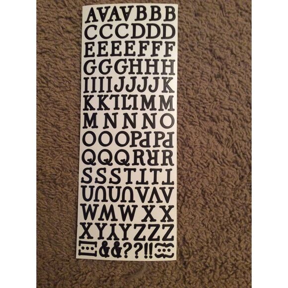 5 Sheets of Alpha/Number Stickers B16 - Picture 3 of 6